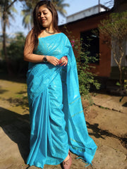 Semi Ghicha check Dilk Saree
