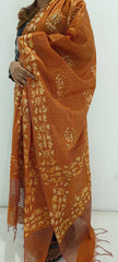 Soft silk batik print dupatta
