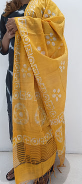 Soft silk batik dupatta