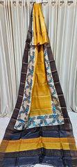 Pure tussar silk printed saree