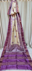 Pure tussar silk print saree