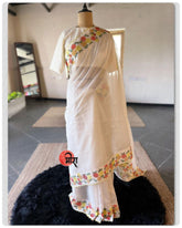 SEMI ORGANZA BEAUTIFUL VISCOSE EMBROIDERY SAREE