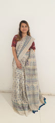 Banswara batik print silk saree