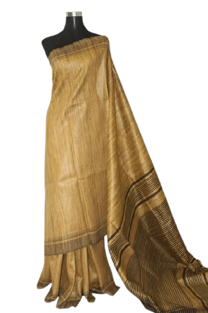 Tussar ghicha silk saree silkzon.in
