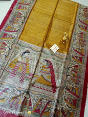 Tussar Madhubani Silk Saree silkzon.in