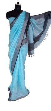 Linen saree silkzon.in