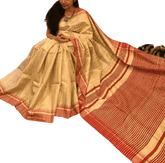 Tussar ghicha silk saree silkzon.in
