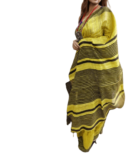 Tussar ghicha silk saree silkzon.in