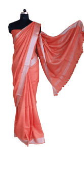 Linen saree silkzon.in