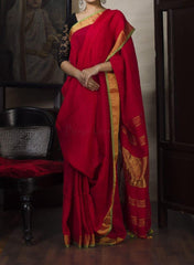 Linen saree silkzon.in