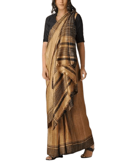 Tussar ghicha silk saree silkzon.in