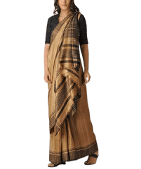 Tussar ghicha silk saree silkzon.in