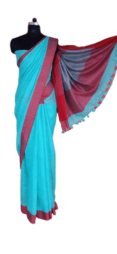 Linen saree silkzon.in