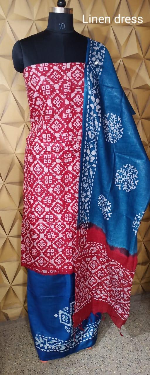 Linen print suit silkzon.in