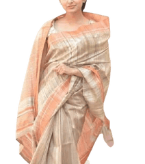 Tussar ghicha silk saree silkzon.in