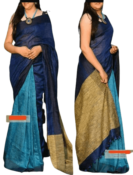 Linen saree silkzon.in