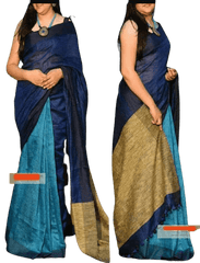 Linen saree silkzon.in