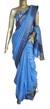 Linen saree silkzon.in