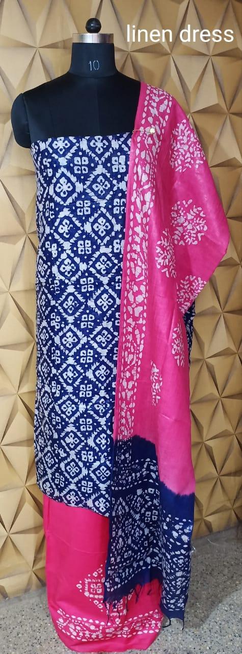 Linen print suit silkzon.in