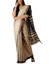 Tussar ghicha silk saree silkzon.in