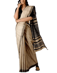 Tussar ghicha silk saree silkzon.in