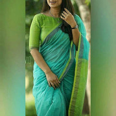 Linen saree silkzon.in