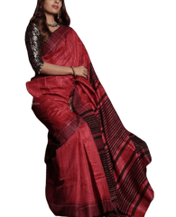 Tussar ghicha silk saree silkzon.in