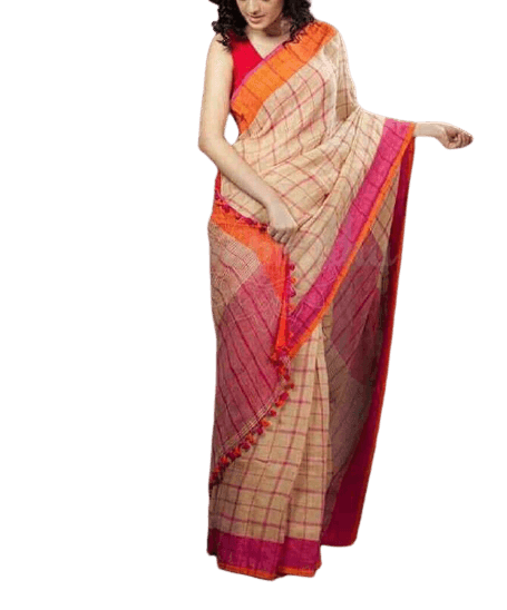 Linen saree silkzon.in