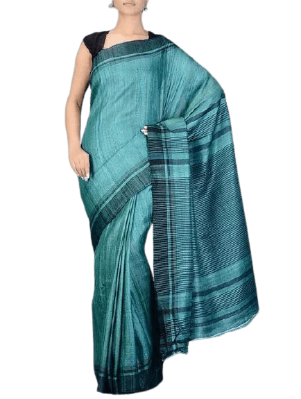 Tussar ghicha silk saree silkzon.in