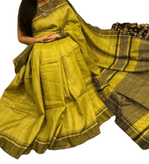 Tussar ghicha silk saree silkzon.in