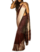 Linen saree silkzon.in