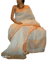 Linen saree silkzon.in