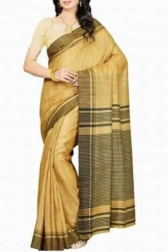 Tussar ghicha silk saree silkzon.in