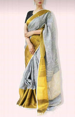 Linen saree silkzon.in