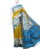 Pure Tussar Silk print saree