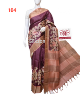 Pure Tussar Silk print saree