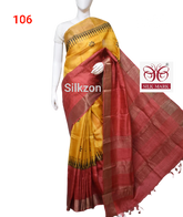 Pure Tussar Silk print saree