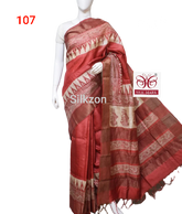Pure Tussar Silk print saree