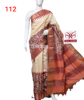 Pure Tussar Silk print saree