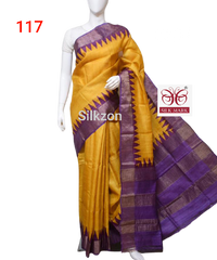 Pure Tussar Silk print saree