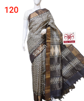 Pure Tussar Silk print saree