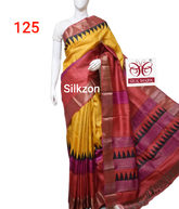 Pure Tussar Silk print saree