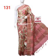 Pure Tussar Silk print saree