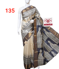 Pure Tussar Silk print saree