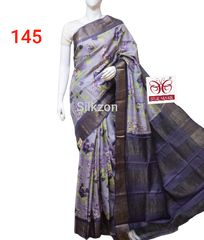 Pure Tussar Silk print saree