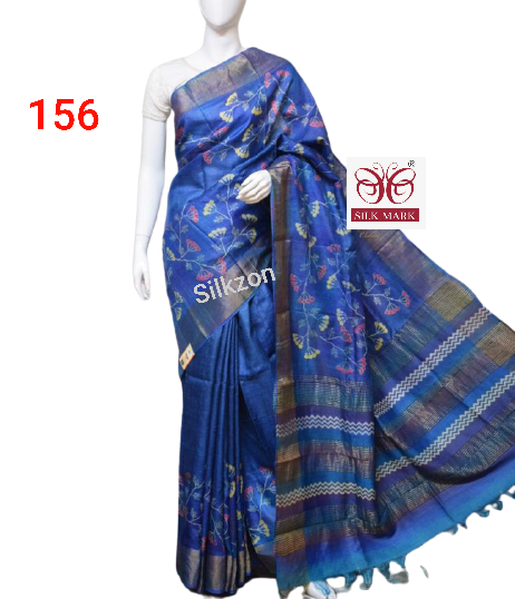 Pure Tussar Silk print saree