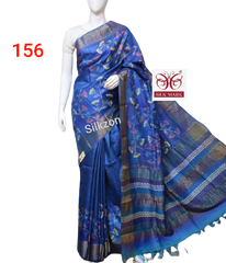 Pure Tussar Silk print saree