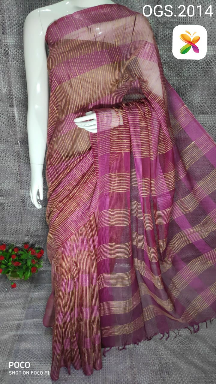 Orgenza jute ghicha saree SILK ZONE