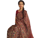 Pure Tussar Silk print saree