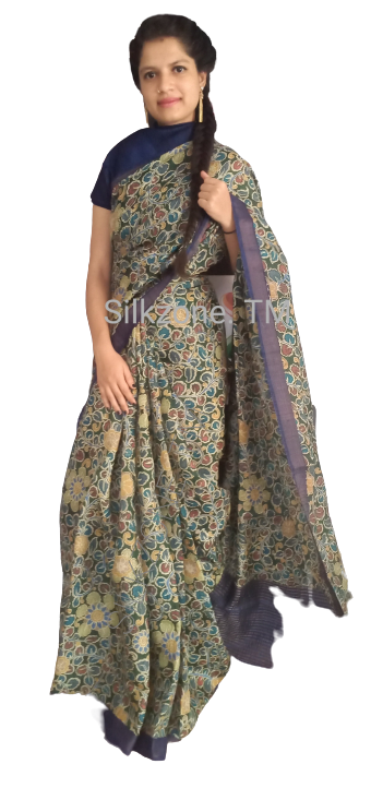 Pure Tussar Silk print saree